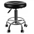 Salon Stool - Adjustable Swivel Chair with Footrest Pedicure Beauty Hairdressing