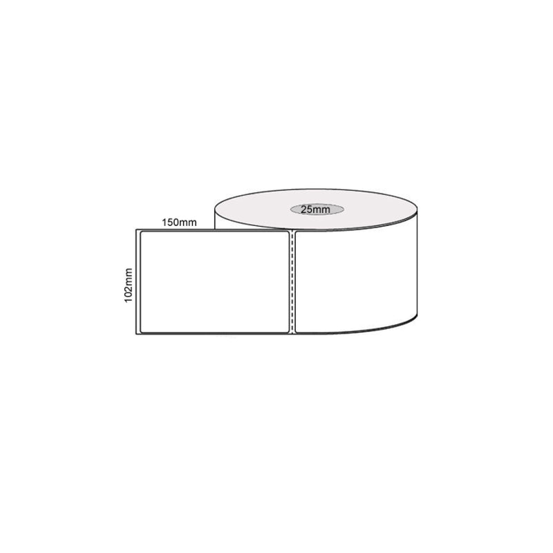 10 Rolls x 400 Label Stickers 102x150mm - Direct Thermal White Shipping Labels