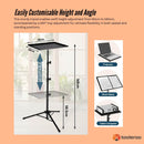 Laptop Stand Tripod - Adjustable Height Projector Holder With Phone Mount