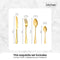 16 Piece Gold Cutlery Set - Stainless Steel Flatware Knife Fork Spoon Gift Box