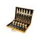 24 Piece Gold Cutlery Set - Stainless Steel Flatware Knife Fork Spoon Gift Box