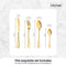 24 Piece Gold Cutlery Set - Stainless Steel Flatware Knife Fork Spoon Gift Box