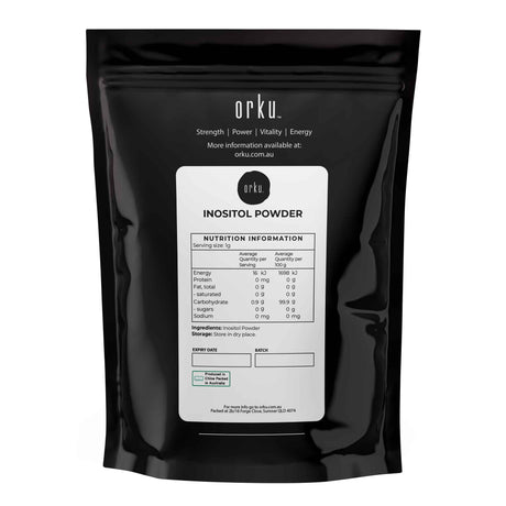 Orku 100g Myo Inositol Powder - Pharmaceutical-Grade Pure Unflavoured Supplement