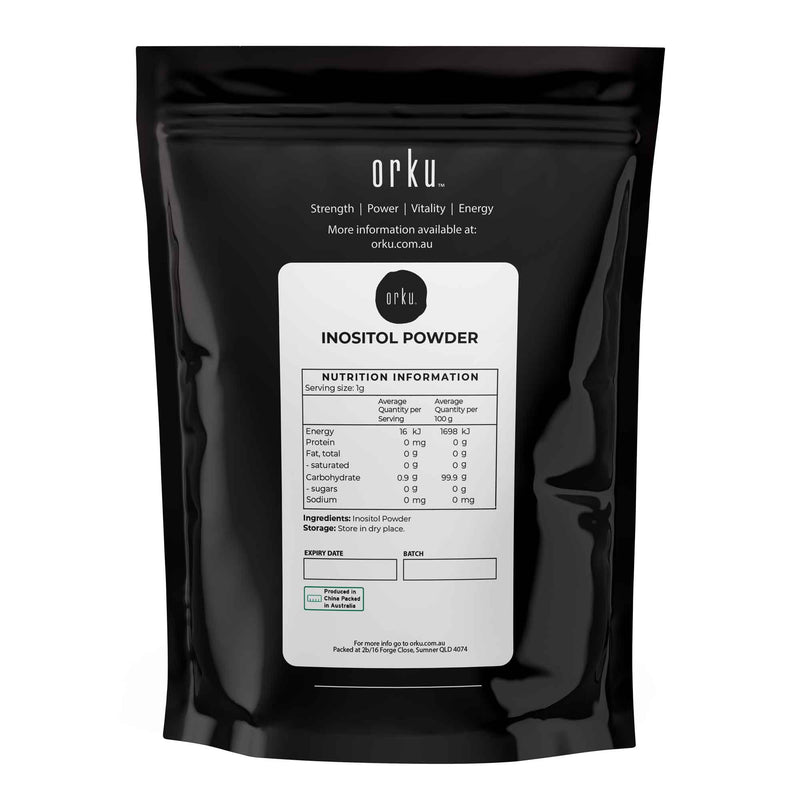 Orku 400g Myo Inositol Powder - Pharmaceutical-Grade Pure Unflavoured Supplement