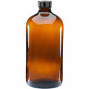 20 x 1L Amber Glass Boston Bottles Screw Cap Empty Essential Oil Bulk