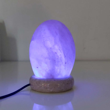 USB Colour Changing Egg Shape Himalayan Pink Salt Lamp Color Change LED Light