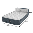 Intex Dura-beam Deluxe Ultra Plush Headboard Air Mattress - Queen