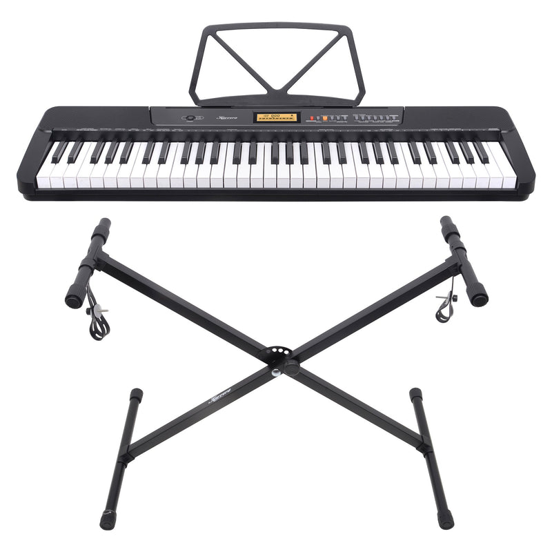 Karrera 61-Key Electronic Keyboard with LCD and Touch Response in Black CHJ-291