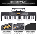 Karrera 61-Key Electronic Keyboard with LCD and Touch Response in Black CHJ-291