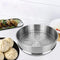 Housoutile 40cm Wok Steamer Dumpling Steamer Steaming Basket for Pot Dedicated Silver Accessories Stainless Steel Basket