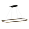 Modern Minimalist Oval Pendant Light Adjustable LED Chandelier Black