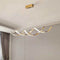 120cm Modern Minimalist Titanium Gold Pendant Light Adjustable LED Chandelier