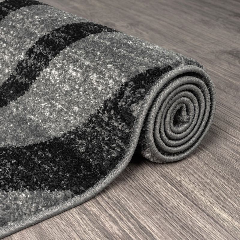 Adore Geometric Textural Rug - Grey - 200x290