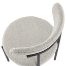 Luxe Boucle Cushioned Elsa Dining Chairs in Arctic White