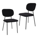 Charcoal Charm Armless Dining Chair Duo