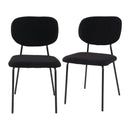 Charcoal Charm Armless Dining Chair Duo