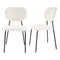 White Whisper Teddy Fabric Dining Duo