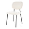 White Whisper Teddy Fabric Dining Duo