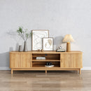 160cm Entertainment Unit Ribbed Natural