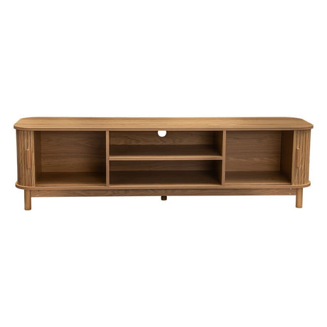 160cm Entertainment Unit Ribbed Natural