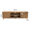 160cm Entertainment Unit Ribbed Natural