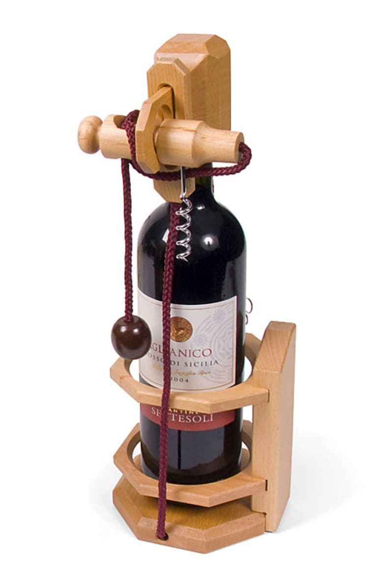 Wine Stopper Lock Puzzle - Party Puzzle- cant drink it until you crack the lock-party fun