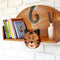 Wooden Wall Mounted Book Shelf CAT theme for children's room