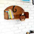 Wooden Wall Mounted Book Shelf CAT theme for children's room