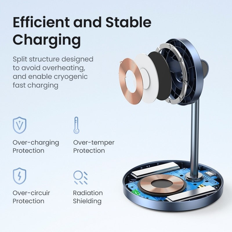 UGREEN 90668 2-in-1 Magnetic Wireless Charging Station