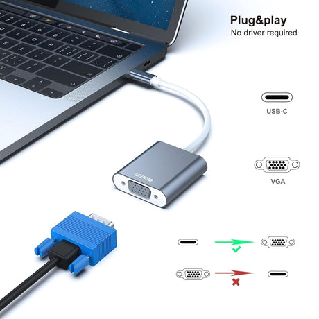 BENFEI USB C to VGA Adapter (Thunderbolt 3)