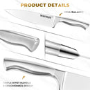 Warmot 5-Piece Ultra Sharp High Carbon Stainless Steel Chefs Kitchen Knife Set with Gift Box (750C)