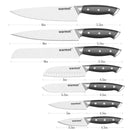 Warmot 7-Piece High Carbon Stainless Steel Ultra Chef Knife Set with Gift Box (317-7)