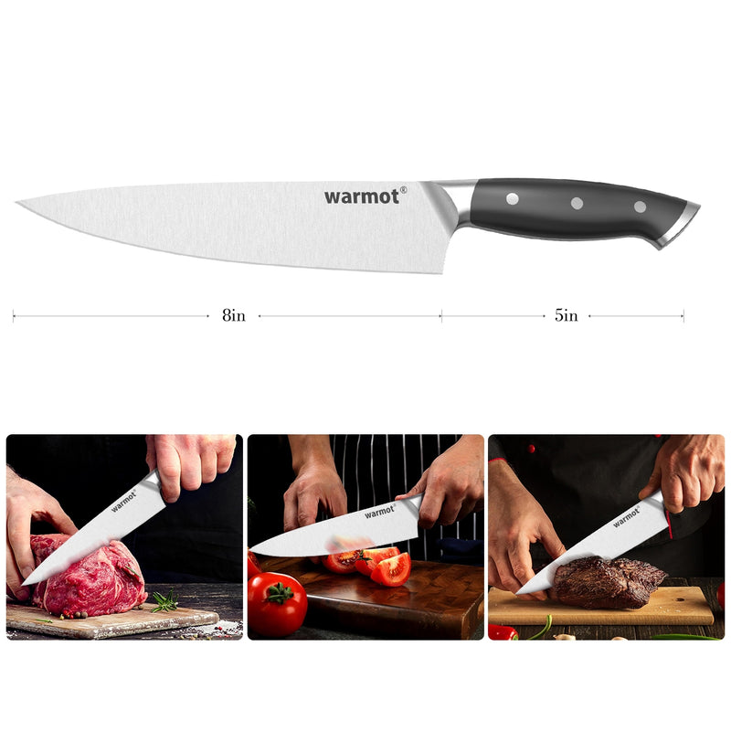 Warmot 7-Piece High Carbon Stainless Steel Ultra Chef Knife Set with Gift Box (317-7)