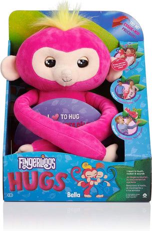 Fingerlings HUGS - Bella (Pink) Advanced Interactive Plush Monkey