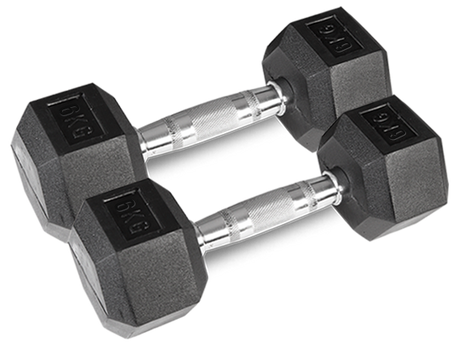 CORTEX Hex Dumbbell 56kg Set with Stand (4, 6, 8, 10kg Pairs)