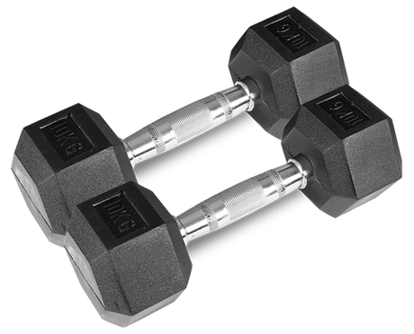 CORTEX Hex Dumbbell 56kg Set with Stand (4, 6, 8, 10kg Pairs)