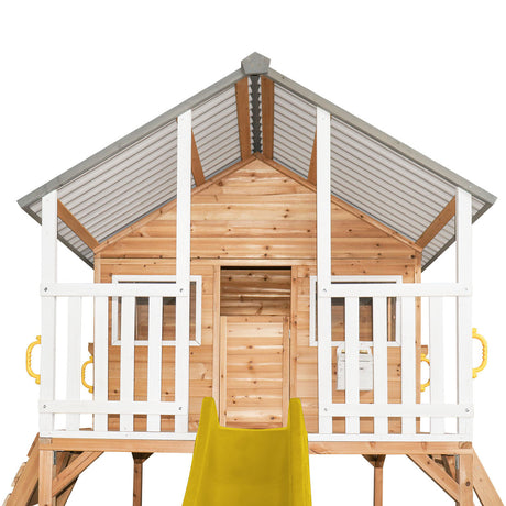 Lifespan Kids Winchester Cubby House with Elevation Platform and Yellow Slide