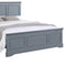 5 Pieces Bedroom Suite in Solid Wood & MDF King Size Grey Colour Bed, Bedside Table, Dresser & Tallboy