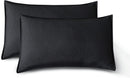 CleverPolly Vintage Washed Microfibre Sheet Set with 1 Pillowcase - Black - Single