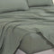 CleverPolly Vintage Washed Microfibre Sheet Set with 1 Pillowcase - Khaki Green - Single