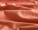 CleverPolly Vintage Washed Microfibre Sheet Set with 1 Pillowcase - Terracotta - Single