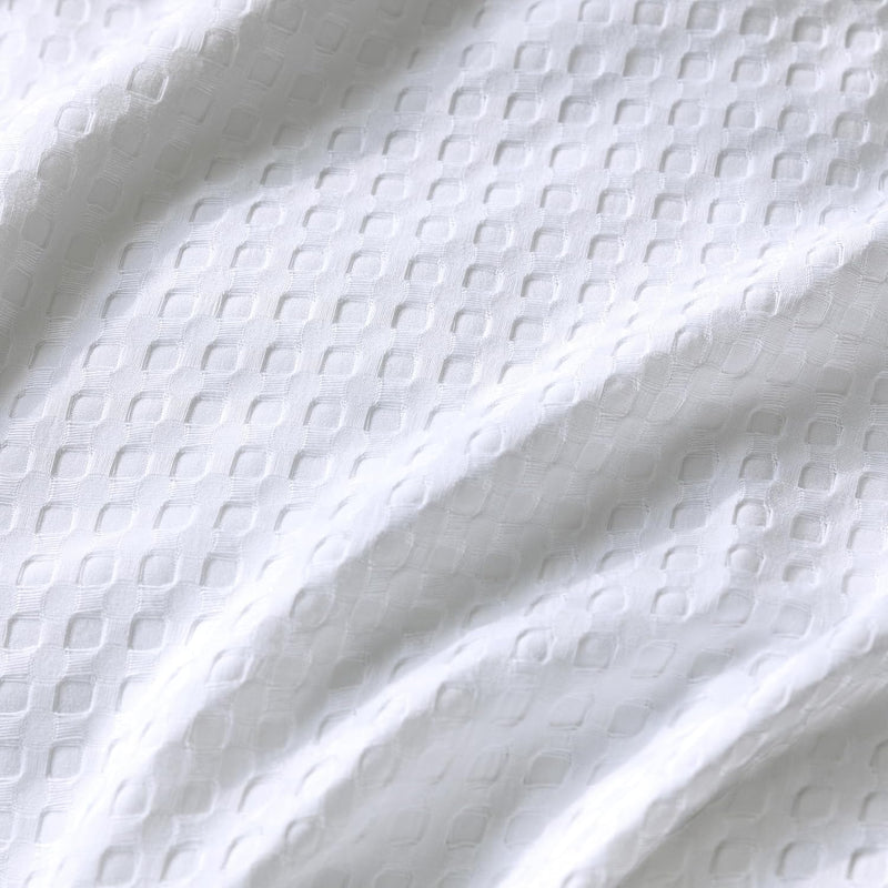 CleverPolly 100% Premium Waffle Microfibre Quilt Cover Set (3Pcs) - White - Double