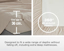 CleverPolly Vintage Washed Microfibre Sheet Set with 2 Pillowcases - Linen - Double