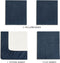 CleverPolly Vintage Washed Microfibre Sheet Set with 2 Pillowcases - Navy - Double