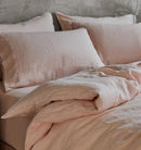 Gioia Casa 100% French Flax Linen Vintage Washed Soft Quilt Cover Set - Pink - Queen