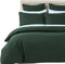 CleverPolly 100% Premium Waffle Microfibre Quilt Cover Set (3Pcs) - Green - Queen