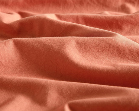 CleverPolly Vintage Washed Microfibre Sheet Set with 2 Pillowcases - Terracotta - King