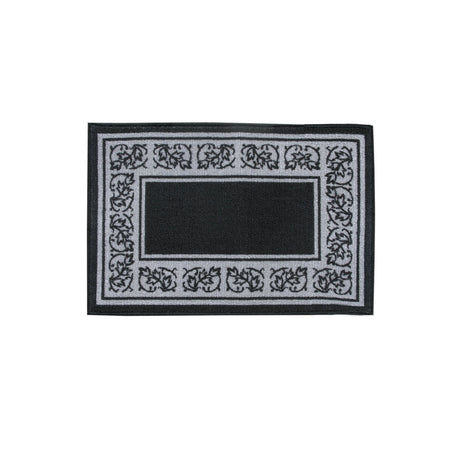 Newton Rubber Backed Non Slip Bath Mat 40 x 60cm Black