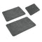 Sleim Set of 3 Bath Mat Set Charcoal (Also Known as Smoke)