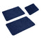 Sleim Set of 3 Bath Mat Set Navy (Also Known as State Blue)